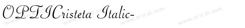 OPTICristeta Italic字体转换